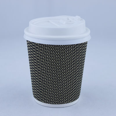 Διαλύσιμο 12 ουγκιές Double Wall Hot Cup, Τυπωμένο Kraft Ripple Wall Paper Cup