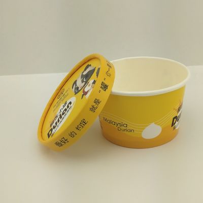Κεφάλαιο κάλυμμα Custom Τυπωμένο χαρτί παγωτό Κούπες Τύπωση Takeaway δοχεία 8oz 250ml χαρτί φλιτζάνι