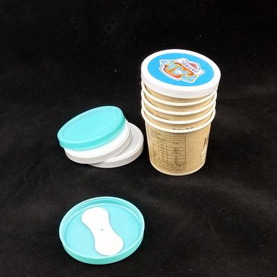 PE επικαλυμμένο παγωτό χάρτινο φλιτζάνι με κάλυμμα πλαστικό κουτάλι διπλή τοιχώδης συσκευασία