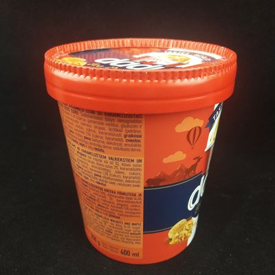 475 ml βιοαποικοδομητικές μπανιέρες για παγωτό με καπάκια, 520 ml παγωτό χαρτί μπολ