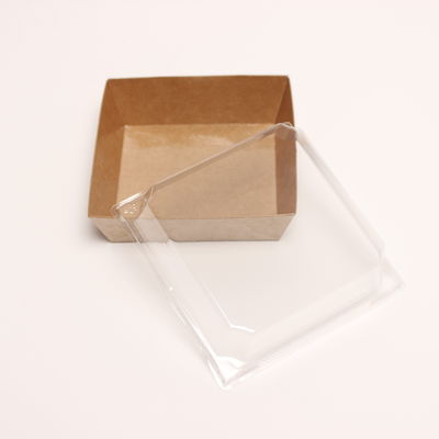 Τροφίμων αρτοποιία συσκευασία κουτί Κουκουβάγια Κουκουβάγια χαρτιού Kraft με πλαστικό κάλυμμα