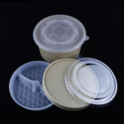 Βιοαποικοδομήσιμα δοχεία σαλάτας από χαρτί με κάλυμμα