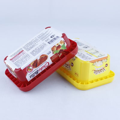 Σφιχτά σφραγισμένο παγωτό χάρτινο φλιτζάνι με κάλυμμα