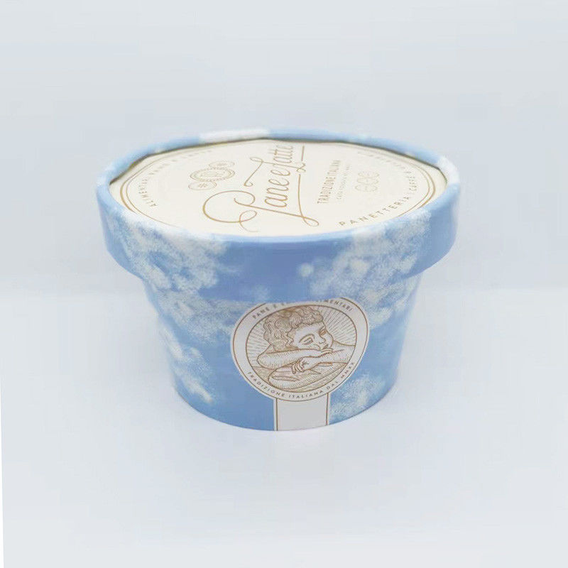 8.5oz 260ml παγωτό χάρτινο φλιτζάνι με κάλυμμα Eco φιλικό να πάρει μακριά δοχεία