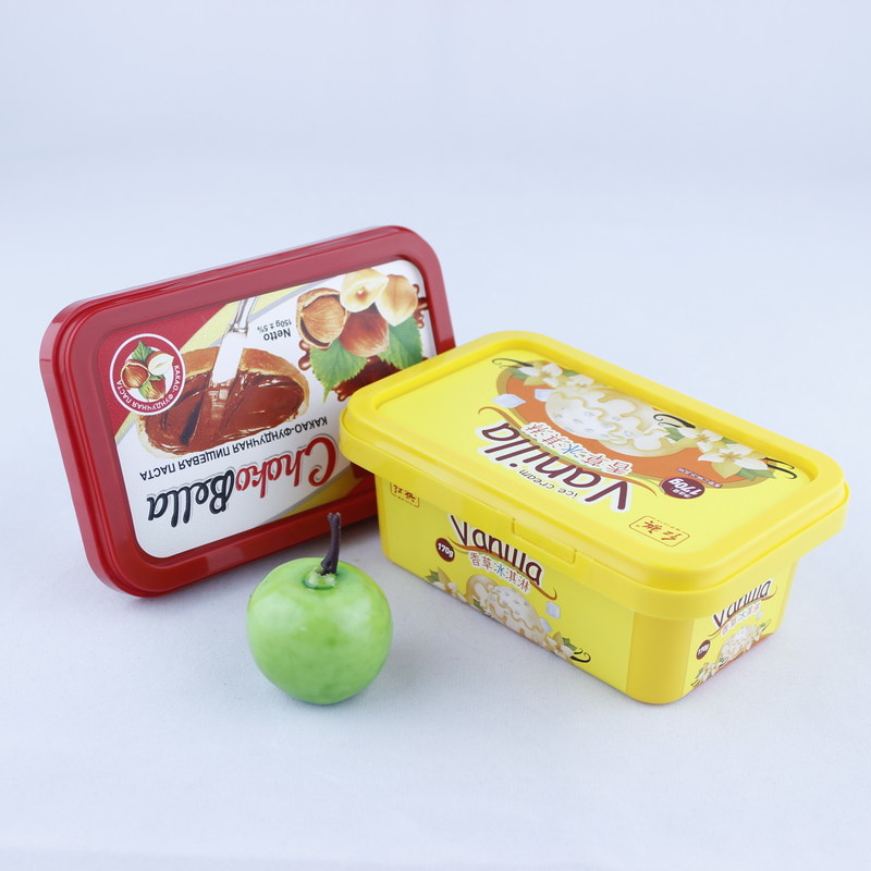 Σφιχτά σφραγισμένο παγωτό χάρτινο φλιτζάνι με κάλυμμα